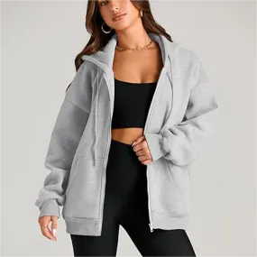 Women's Casual Drawstring Hoodie Jacket