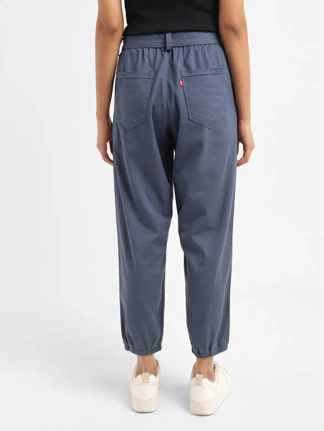 Women's High Rise Indigo Regular Fit Joggers