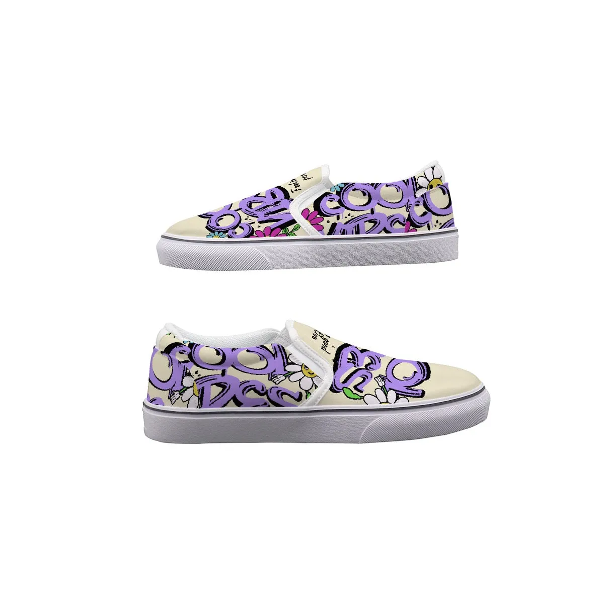 Women's Slip On Sneakers 250cool vibes print